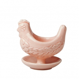 Rice egg cup stoneware, peach
