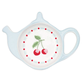 Greengate Stoneware Cherie white teabag holder