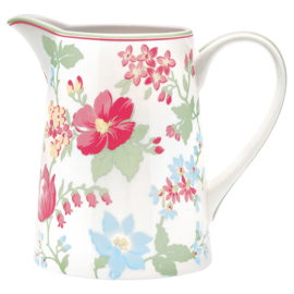 Greengate Stoneware Donna white Jug, 1 ltr.