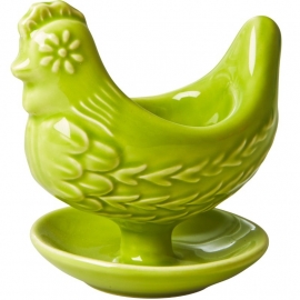 Rice egg cup stoneware, green