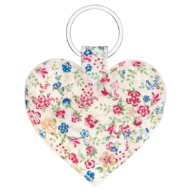 Greengate keyring heart Sophia white