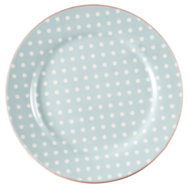 Greengate Stoneware Spot pale blue plate