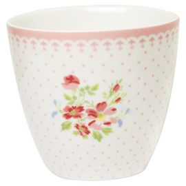 Greengate Stoneware Sinja white latte cup