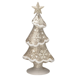 Greengate xmas tree glass white