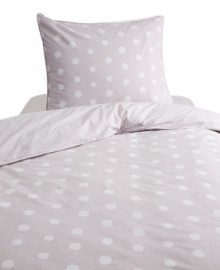 dekbedovertrek-set Dotty Spotty light grey