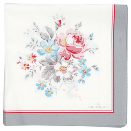 Greengate paper napkins Marie pale grey