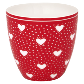 Greengate Stoneware Penny red Mini latte cup