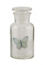 At Home apothekers fles vlinder small, glas