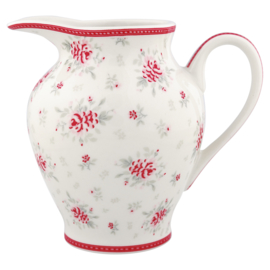 Greengate Stoneware Flora White creamer