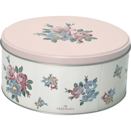 Greengate Round box Madison white set of 2pcs