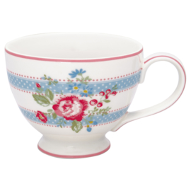 Greengate Stoneware Evie white teacup