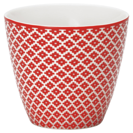 Greengate Stoneware Judy red Latte cup