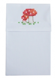 Cottonbaby ledikant lakentje printed paddestoel