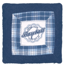 Greengate quilted cushioncover Baseball blue