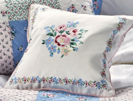 Greengate Cushion cover Nicoline white pieceprinted 40x40cm