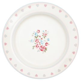 Greengate Stoneware Sonia white dinnerplate