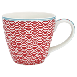 Greengate Stoneware Nancy red mug