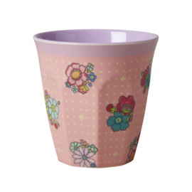 Rice melamine beker, flower stitch