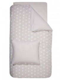 dekbedovertrek-set Dotty Spotty light grey