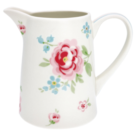 Greengate Stoneware Meryl white jug 1 ltr.