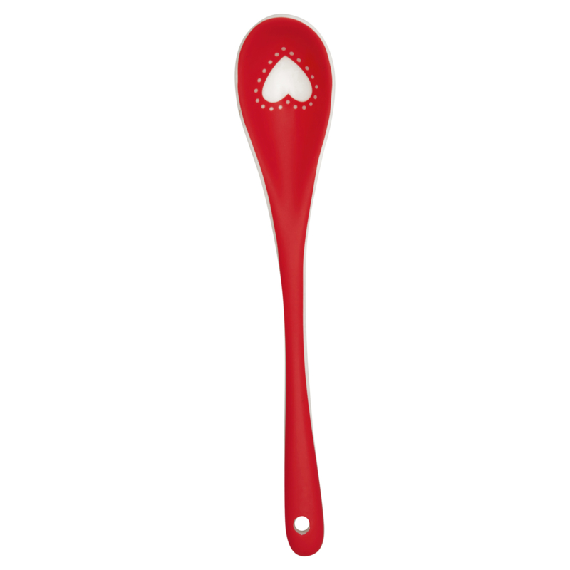 Greengate Stoneware Penny red spoon