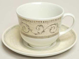 Johnson Acanthus Cream thee/koffie kop en schotel