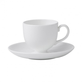 Wedgwood White China Espressokopje met schotel model Leigh