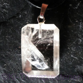 Bergkristal - Manifestatie kristal A kwaliteit,  hanger 925 zilver