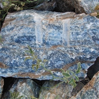 Aragoniet (Blauw)  massagesteen 5x7 cm