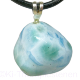 Larimar edelsteen hanger  1x UNIEK