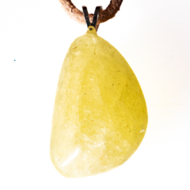 Danburiet, Geel (Agni-Gold) edelsteen hanger 1x UNIEK