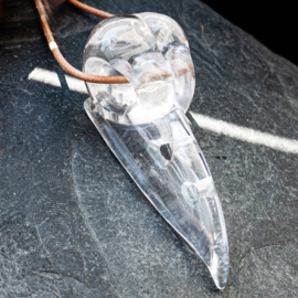 Bergkristal Raaf - 'Raven Skull' Bergkristal, L ø 5 cm hanger geboord