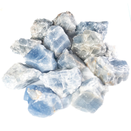 Calciet: Blauwe Calciet  ruw 3 - 5 cm (0,25 of 0,5 kilo)