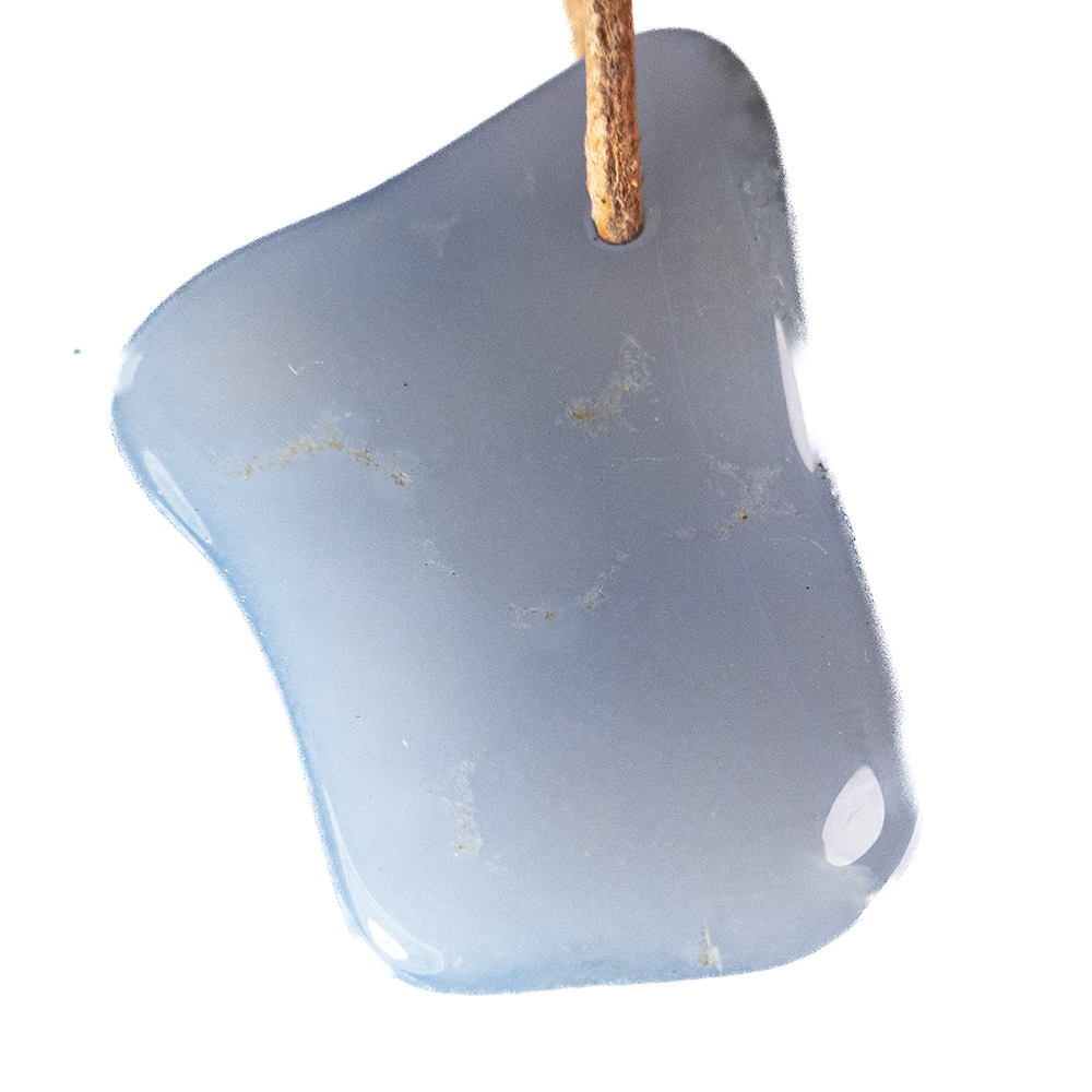 Chalcedoon (Malawi) hanger (frontgeboord)  Groot 1x UNIEK