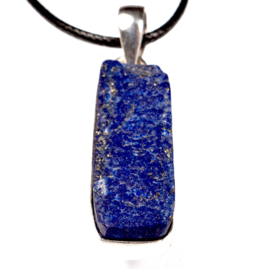 Lapis Lazuli  ruw natuur Zilveren hanger |  1x UNIEK