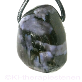 Gabbro 'Mystic Merlinite' Blackstone edelsteen hanger per st.