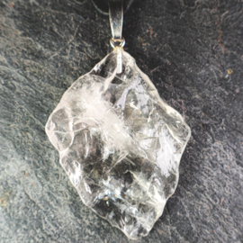 Bergkristal, hanger groot,  met oog, 1x UNIEK