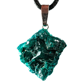Dioptaas, kristal (natuur) hanger │1x UNIEK