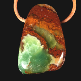 Chrysopraas Natuur edelsteen hanger 1x UNIEK