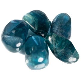 Fluoriet, blauw,  trommelsteen (XL) per st.