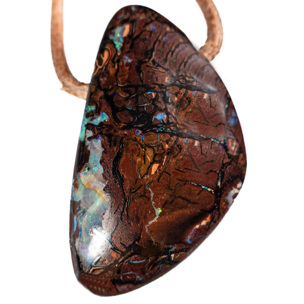 Opaal, "Boulder opaal",  hanger Groot 1x | 1x UNIEK