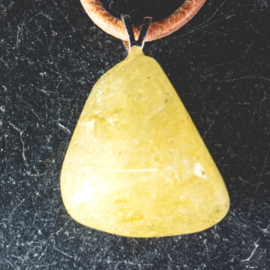 Danburiet, Geel (Agni-Gold) edelsteen hanger 1x UNIEK
