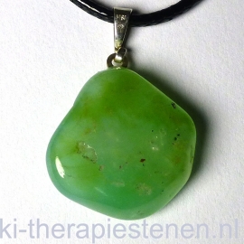 Chrysopraas edelsteen hanger per st.