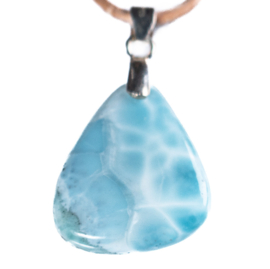 Larimar, edelsteen hanger  1x UNIEK