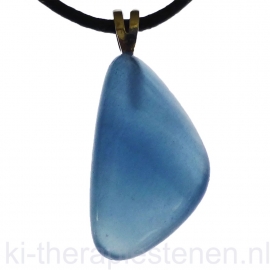 Lemurian Aquatine Calcite (Onyx marmer, blauwe) hanger per st.