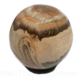 Versteend Hout Bol 6 cm nr. (B) 1x uniek ex. ca 0,3 kg