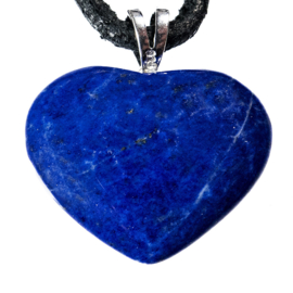 Lapis Lazuli,  hart vorm,  edelsteen hanger L. ca 2,5 cm per st.