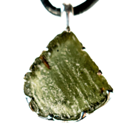 Moldaviet in zilveren hanger 4 gr. 1A kwaliteit  |  1x  UNIEK