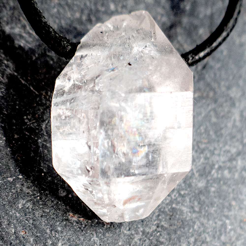 Herkimer Diamant  'New York' 1A kwaliteit  geboord 1x UNIEK