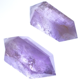 0) Dubbeleinder  Ametrien kristal per stuk